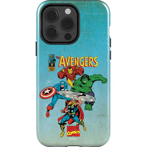 Marvel Classic Comics The Avengers iPhone 15 Pro Impact Case